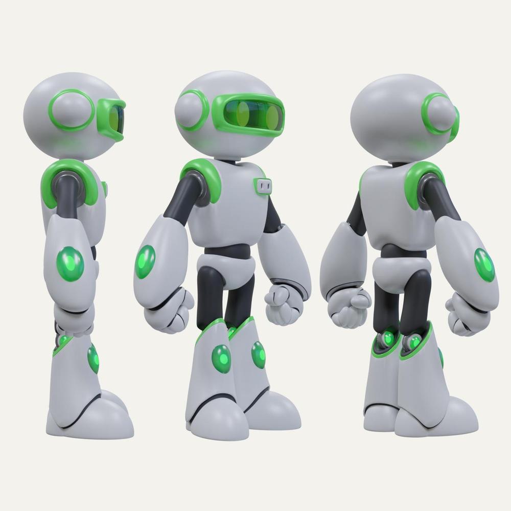 ロボットによるアウトソーシングサービスの3Dロボキャラ作成