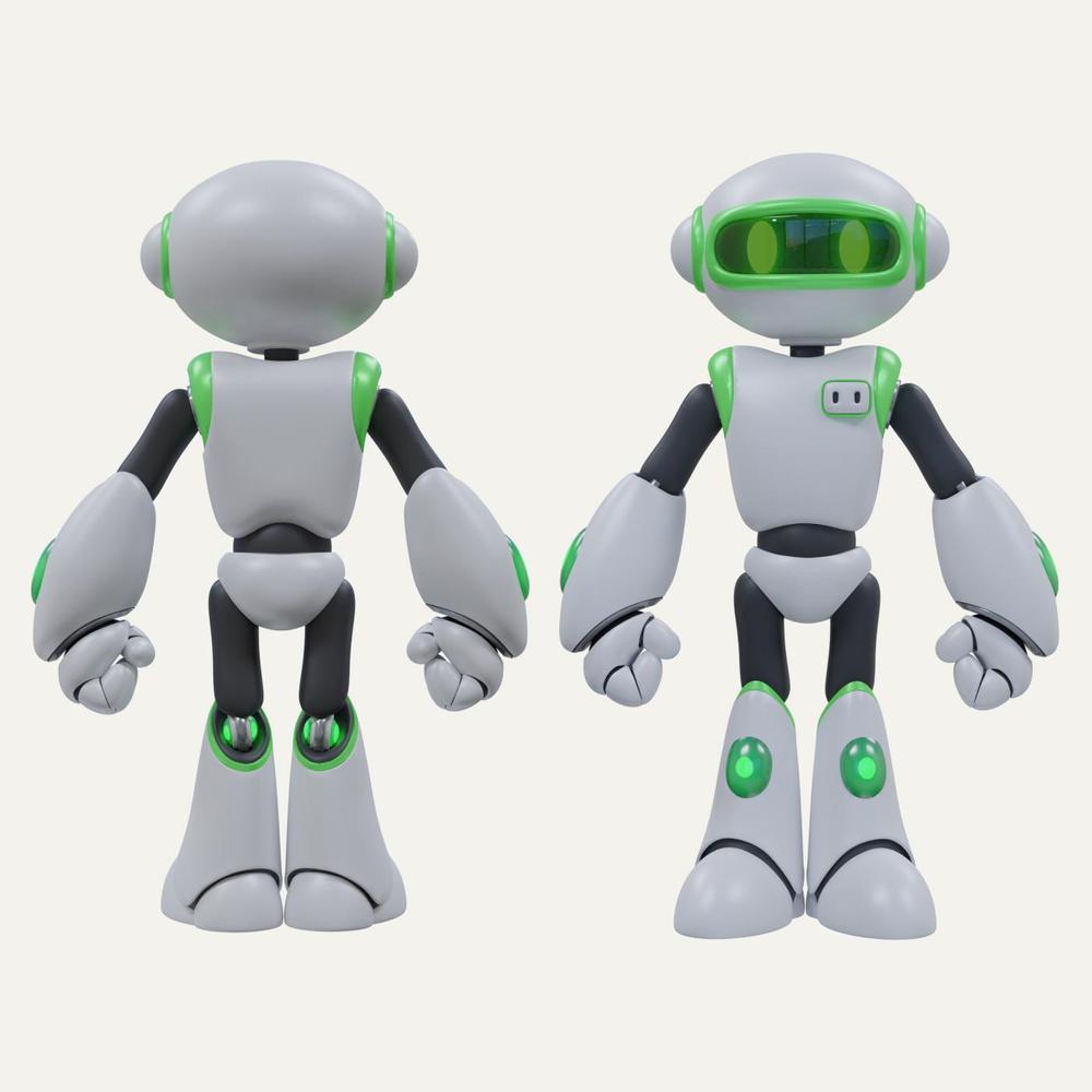 ロボットによるアウトソーシングサービスの3Dロボキャラ作成