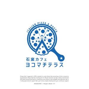 ヒロユキヨエ (OhnishiGraphic)さんの新規オープンの石窯カフェ　「ヨコマチテラス」のロゴへの提案