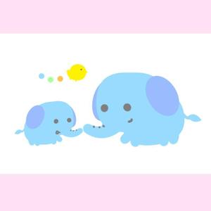minamina437 (minamina437)さんの【手書きOK】 アップリケ用かわいいゾウの親子のイラストへの提案