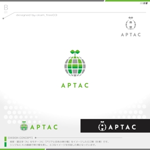 okam- (okam_free03)さんのNPO法人アジア・太平洋まちづくり支援機構（APTAC）のロゴへの提案