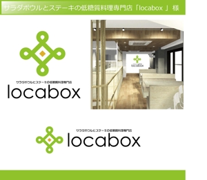 FISHERMAN (FISHERMAN)さんの低糖質専門の飲食店「locabox」のロゴへの提案