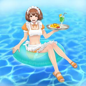 Ｎ (nanase-z)さんのプールに落ちたグラビアメイドのイラスト制作(雑貨制作用)への提案