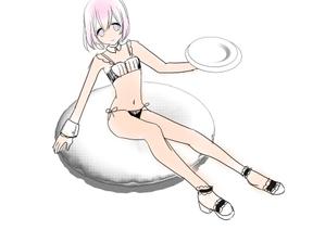 nakino (nakino)さんのプールに落ちたグラビアメイドのイラスト制作(雑貨制作用)への提案