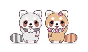 栗山　薫 (kuri_pulsar)さんのレッサーパンダのキャラクターデザインへの提案