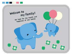 dandelions (dandelions)さんの【手書きOK】 アップリケ用かわいいゾウの親子のイラストへの提案