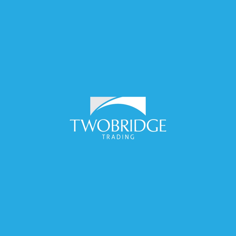 『トゥー・ブリッジ株式会社』　輸出入貿易会社のロゴ作成です。英字はTWO・BRIDGE　CO.,LTD.です。