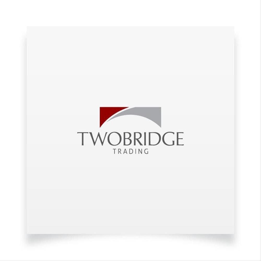 『トゥー・ブリッジ株式会社』　輸出入貿易会社のロゴ作成です。英字はTWO・BRIDGE　CO.,LTD.です。