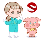 ユン助 (chimixoxoxo)さんの【納期相談可・静止画】未来を見つめてひたむきに頑張る若い豚と養豚会社職員のキャラクターデザインへの提案