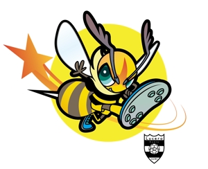 藤原 (takami86)さんのサッカーチーム 蜂のキャラクターデザインへの提案