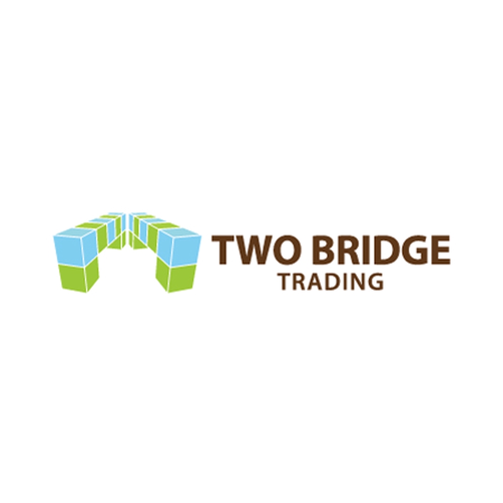 『トゥー・ブリッジ株式会社』　輸出入貿易会社のロゴ作成です。英字はTWO・BRIDGE　CO.,LTD.です。