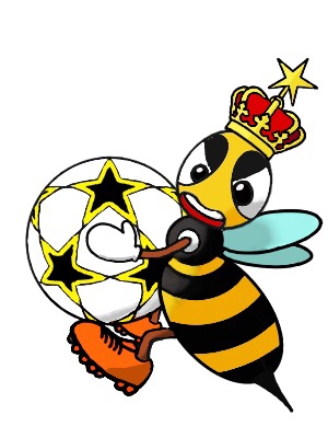 Dobbie3さんのサッカーチーム 蜂のキャラクターデザインへの提案
