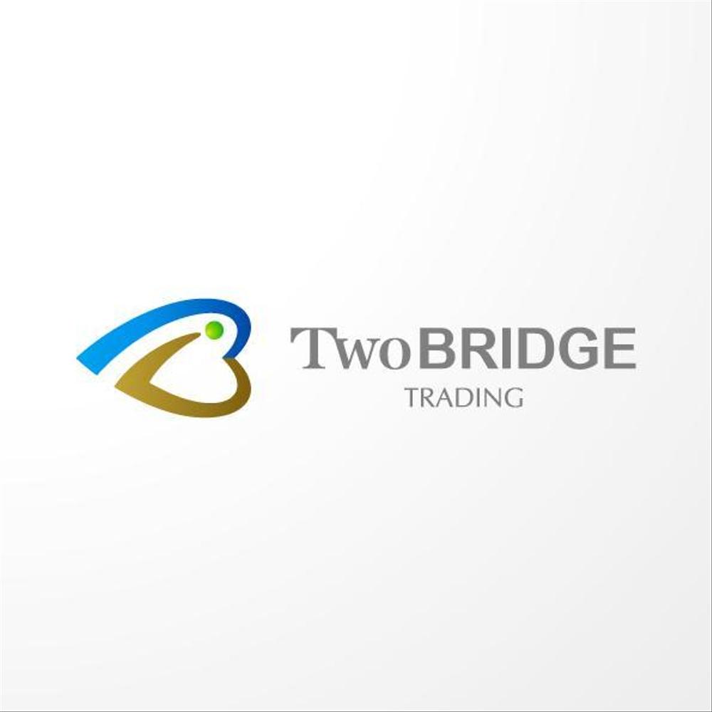 『トゥー・ブリッジ株式会社』　輸出入貿易会社のロゴ作成です。英字はTWO・BRIDGE　CO.,LTD.です。