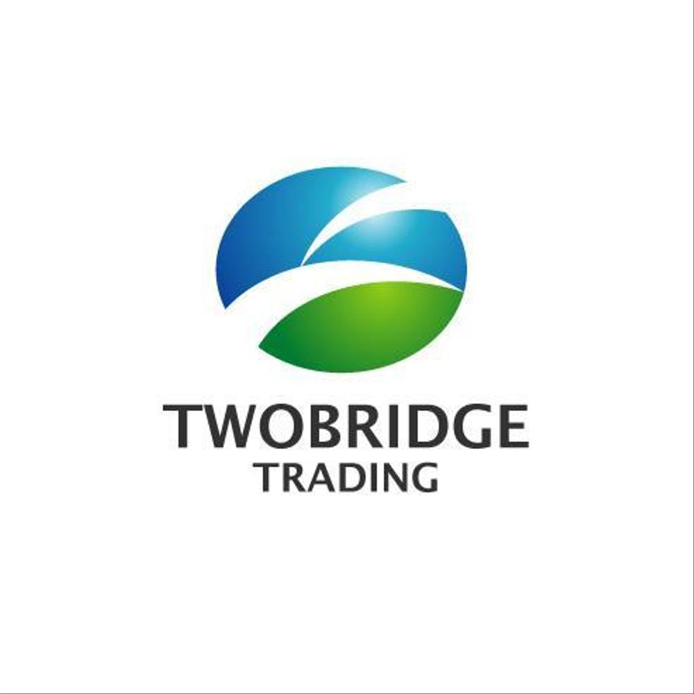 『トゥー・ブリッジ株式会社』　輸出入貿易会社のロゴ作成です。英字はTWO・BRIDGE　CO.,LTD.です。