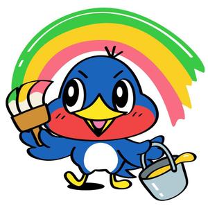 BlackPenguin (BlackPenguin)さんの塗装工事会社のキャラクターデザインへの提案