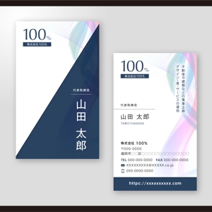 和田淳志 (Oka_Surfer)さんの株式会社１００％の名刺作成への提案