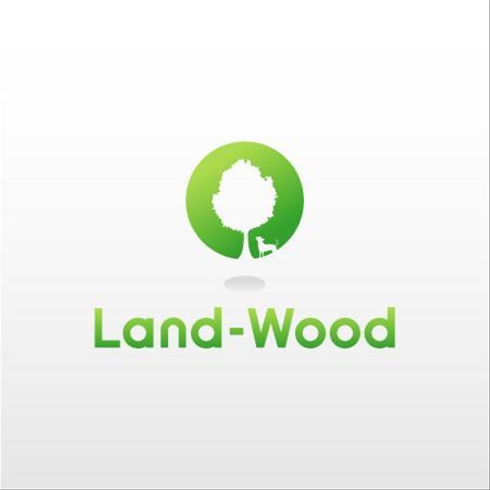 「LandーWood　ランドウッド　どちらでも構いません」のロゴ作成