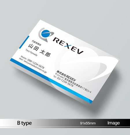 あらきの (now3ark)さんの株式会社REXEVの名刺デザインへの提案