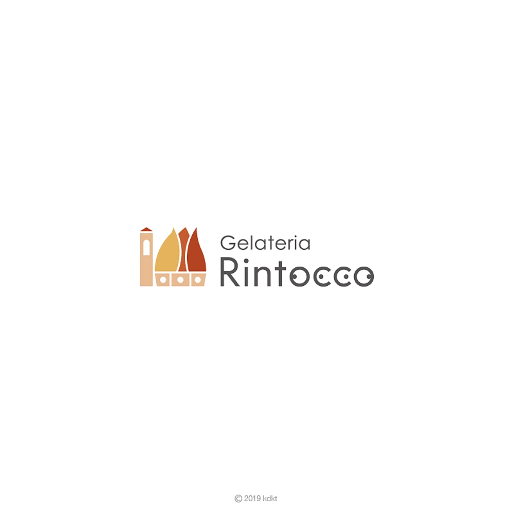 オーガニックジェラートショップ「Gelateria RIntocco」のロゴ