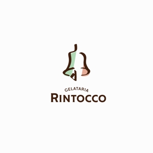 Ü design (ue_taro)さんのオーガニックジェラートショップ「Gelateria RIntocco」のロゴへの提案