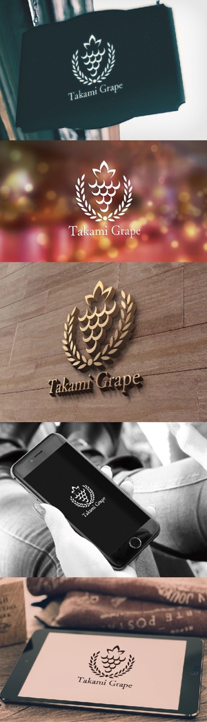 k_31 (katsu31)さんの高級ぶどうの海外販売用ブランド「Takami Grape」のロゴ制作依頼への提案