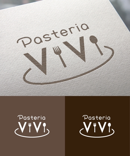 sai ()さんのパスタとデザートメインのカフェ Pasteria ViVi（パステリアビビ）のロゴ制作への提案