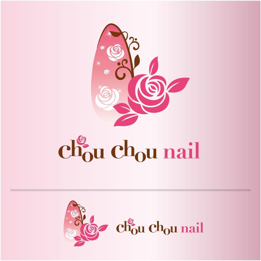 「chou chou nail」のロゴ作成
