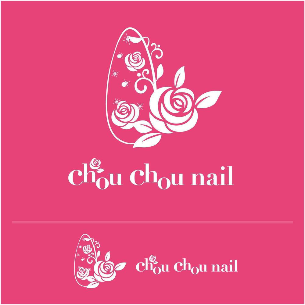 「chou chou nail」のロゴ作成