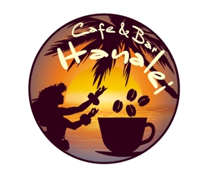 sonas (sonas)さんのハワイアンカフェ＆バー　『ハナレイ』のロゴへの提案