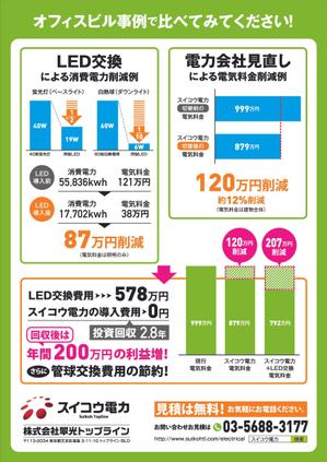 masumin14 (masumin14)さんの電気代W削減（電力+LED）チラシへの提案