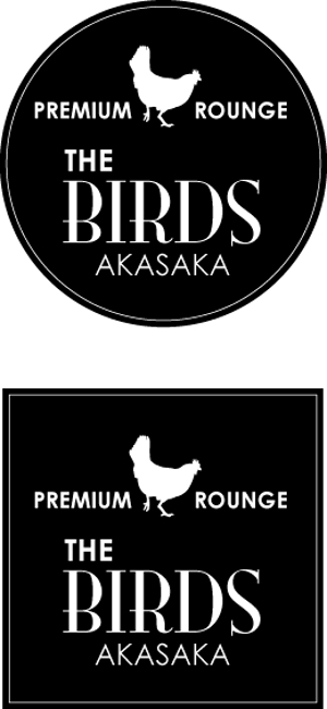 中津留　正倫 (cpo_mn)さんの新しいタイプの焼鳥屋「PREMIUM 鳥 ROUNGE　THE BIRDS AKASAKA」のロゴ作成への提案