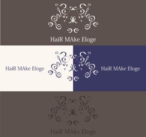 uiliuさんの創業12年ヘアメイク専門店『HAIR MAKE ELOGE』のロゴデザインへの提案