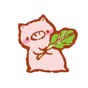 toriyuki14 (toriyuki14)さんのしゃぶしゃぶ・串揚げ食べ放題「大地のぶた」のキャラクターデザインへの提案