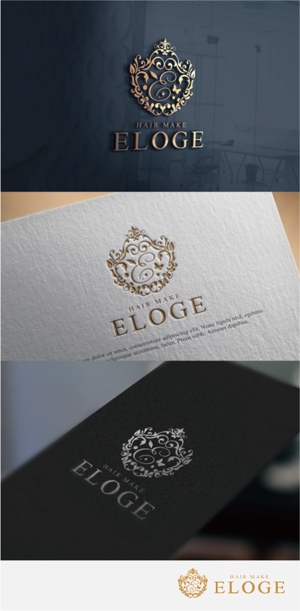 drkigawa (drkigawa)さんの創業12年ヘアメイク専門店『HAIR MAKE ELOGE』のロゴデザインへの提案