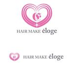 MacMagicianさんの創業12年ヘアメイク専門店『HAIR MAKE ELOGE』のロゴデザインへの提案