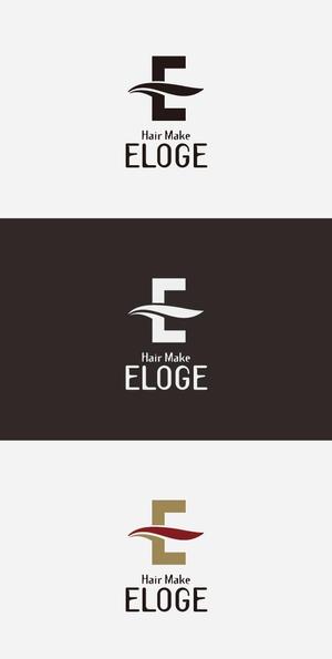 odo design (pekoodo)さんの創業12年ヘアメイク専門店『HAIR MAKE ELOGE』のロゴデザインへの提案