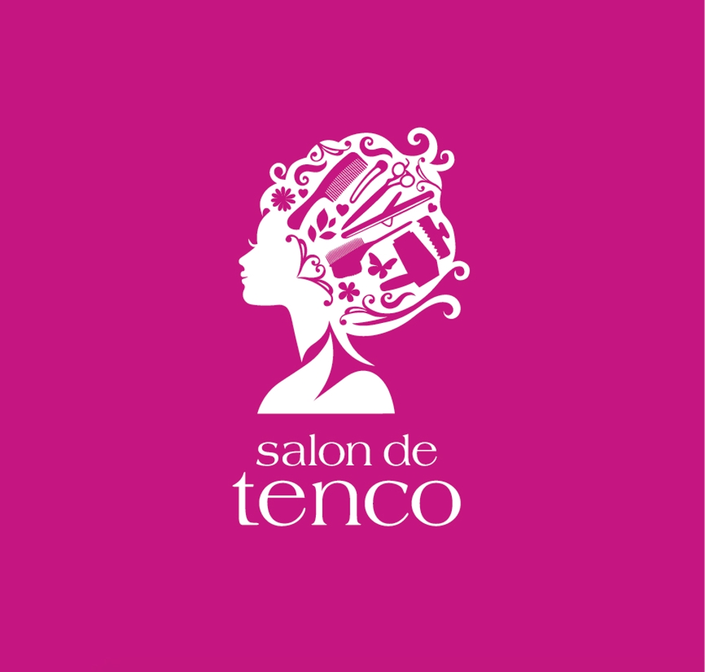 美容院「salon de tenco」のロゴマークのデザイ