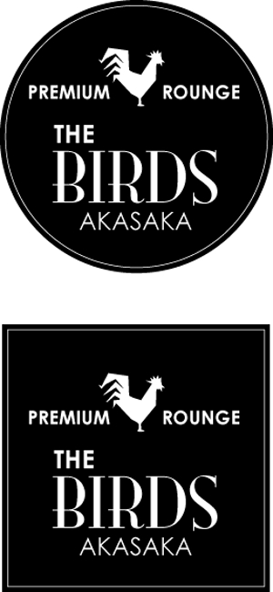 中津留　正倫 (cpo_mn)さんの新しいタイプの焼鳥屋「PREMIUM 鳥 ROUNGE　THE BIRDS AKASAKA」のロゴ作成への提案