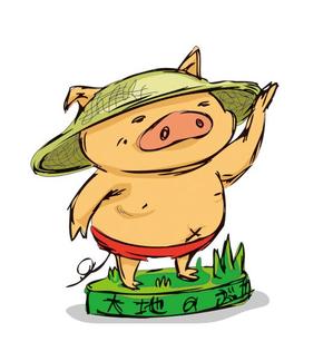 mazzaさんのしゃぶしゃぶ・串揚げ食べ放題「大地のぶた」のキャラクターデザインへの提案