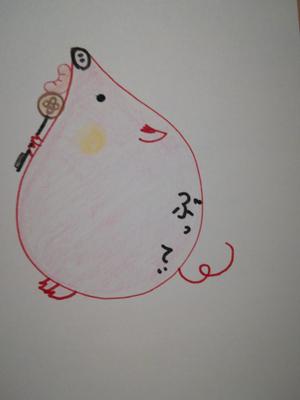 むきたまご (mukitamago)さんのしゃぶしゃぶ・串揚げ食べ放題「大地のぶた」のキャラクターデザインへの提案