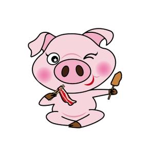 adachi (Ryuki5)さんのしゃぶしゃぶ・串揚げ食べ放題「大地のぶた」のキャラクターデザインへの提案