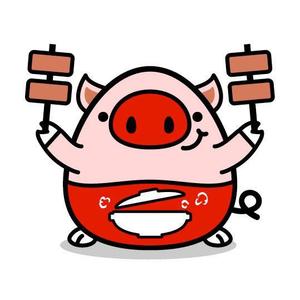 saiga 005 (saiga005)さんのしゃぶしゃぶ・串揚げ食べ放題「大地のぶた」のキャラクターデザインへの提案