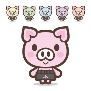 はな (Nanorino)さんのしゃぶしゃぶ・串揚げ食べ放題「大地のぶた」のキャラクターデザインへの提案