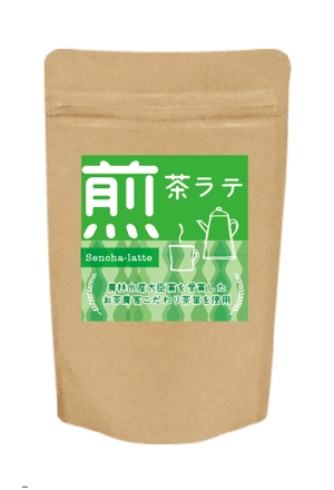 堀之内  美耶子 (horimiyako)さんの煎茶ラテ、ほうじ茶ラテのラベルへの提案