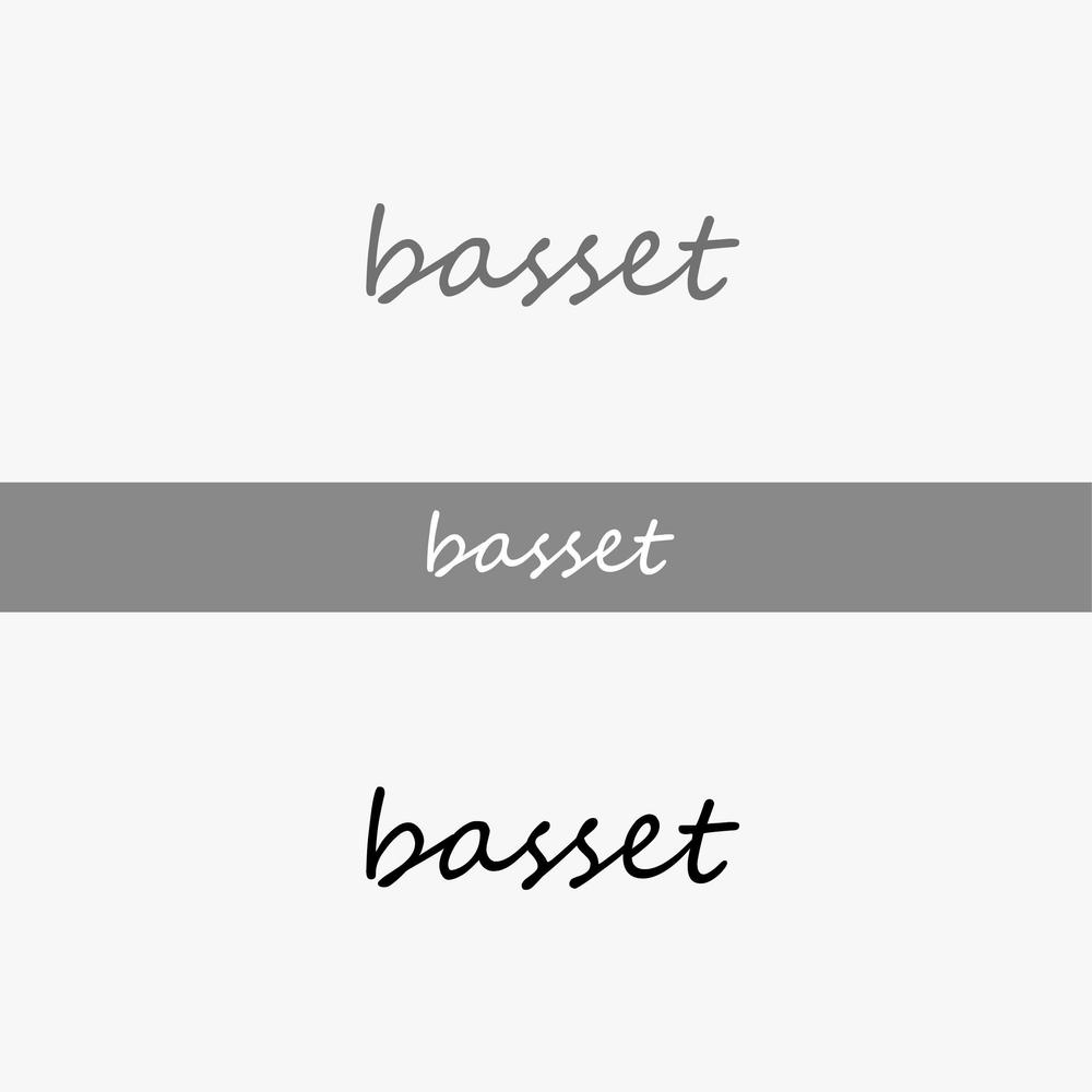 美容室　basset（バセット）の店名文字ロゴ