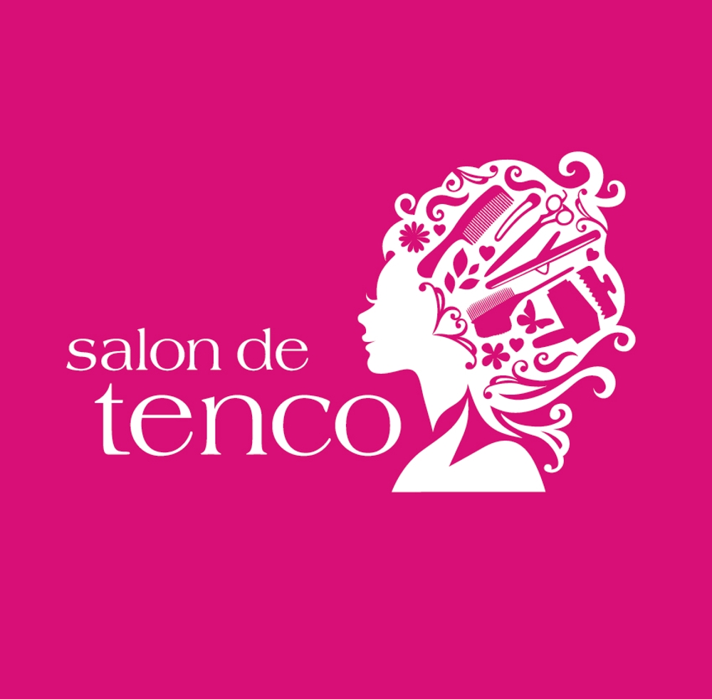美容院「salon de tenco」のロゴマークのデザイ