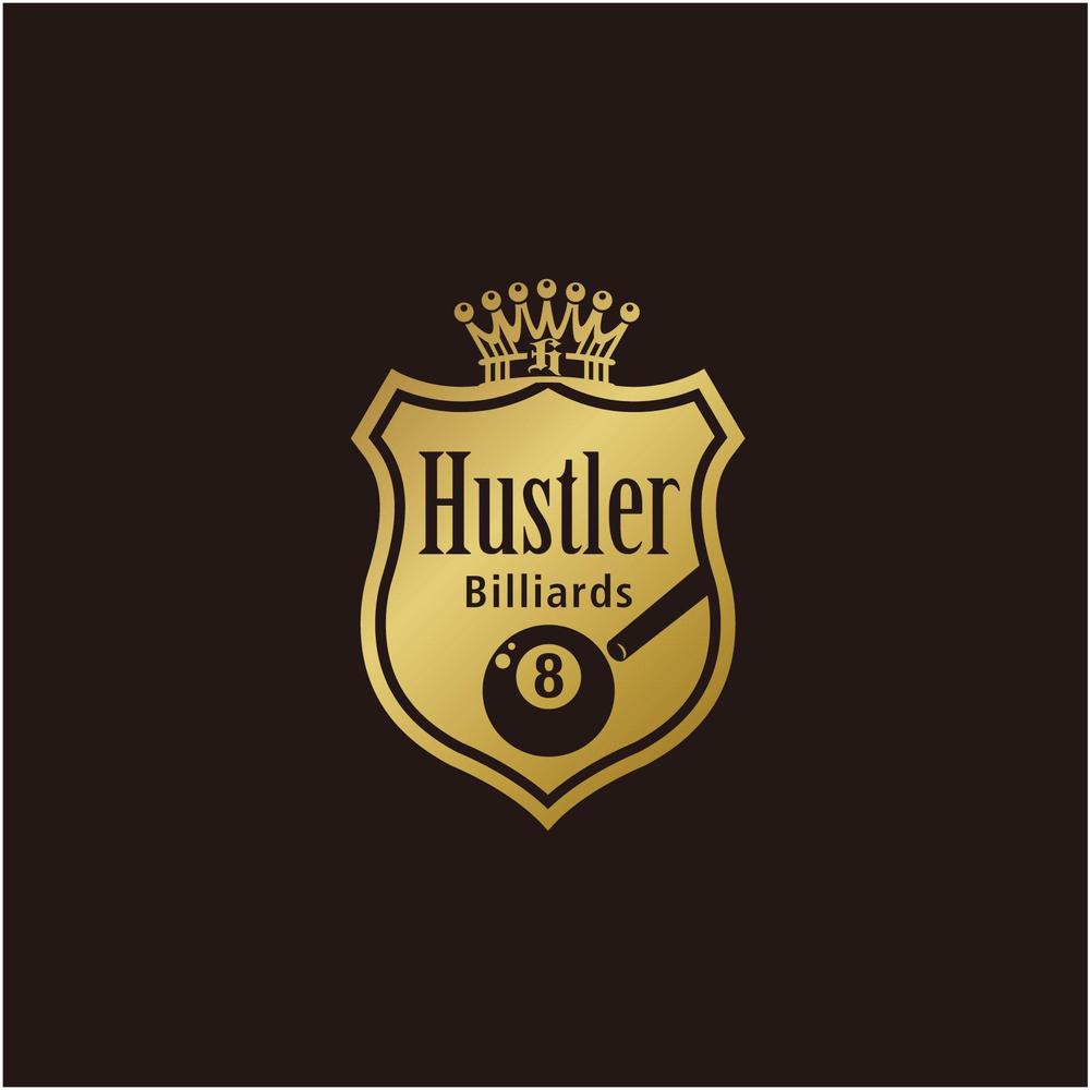 「Billiards　Hustler」のロゴ作成