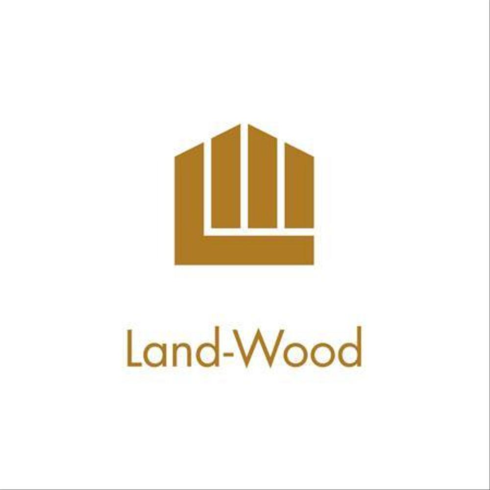 「LandーWood　ランドウッド　どちらでも構いません」のロゴ作成