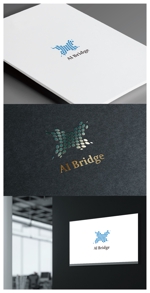 mogu ai (moguai)さんのAI人材紹介サービス  「AI Bridge」のロゴ作成依頼への提案