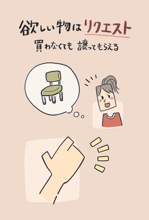 しまくま (cheene0)さんの不用品取引アプリ　チュートリアル画像　4枚採用への提案